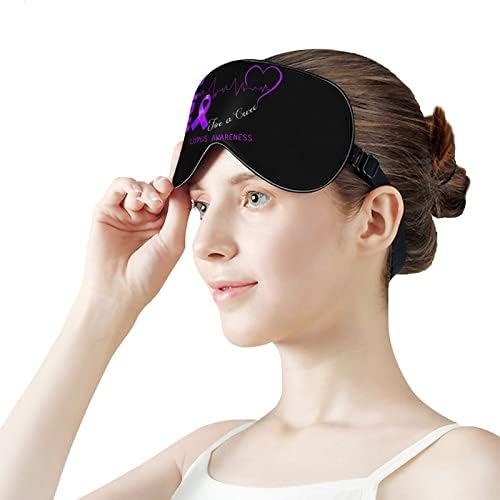 Lupus Farkındalık Uyku Maskeleri Göz Kapağı Karartma Ayarlanabilir Elastik Kayış ile Gece Körü Körüne Kadın Erkek