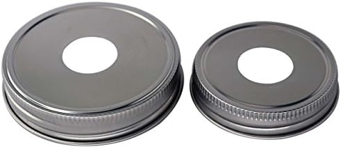 Paslanmaz çelik sabun pompalı dağıtıcı Kapak Adaptörleri Mason, Top, Konserve Kavanozları (2 Paket, Normal Ağız)