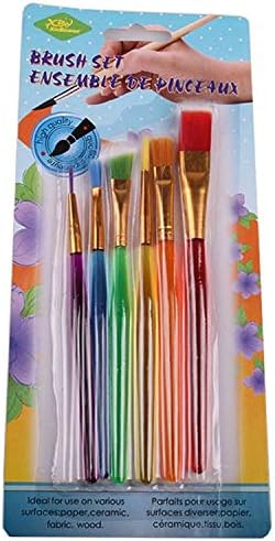 JAHH Boyama Kalem 6 adet/takım Renkli Çocuk Naylon Saç Boya Fırçası Seti Sanatçı Suluboya Yağ Fırçası Çocuklar için