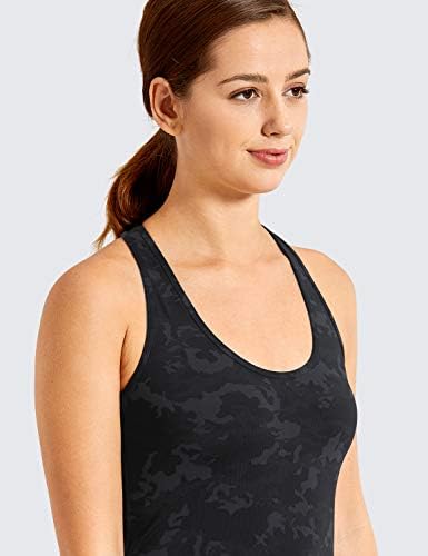 CRZ YOGA Racerback Egzersiz Tankı Üstleri Kadınlar için Uzun Atletik Yoga Üstleri Kolsuz Gömlek Slim Fit