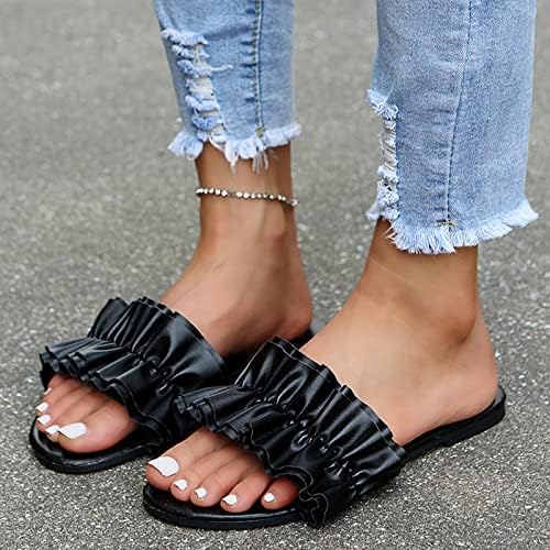Moda Açık Terlik Kapalı Ayakkabı kadın Nefes Eğlence Rahat kadın Terlik Düz Sandalet Üzerinde Kayma Bayan Kadın Sandalet