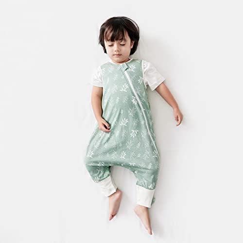 Duomıaomıao Bebek uyku tulumu, Yaz Yürümeye Başlayan uyku tulumu Ayaklı 2 t-3 t, 0.5 TOG Hafif Pamuklu Bebek Giyilebilir