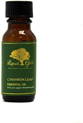 0.6 Oz Premium Tarçın Yaprağı Uçucu Yağ Sıvı Altın Saf Organik Doğal Aromaterapi