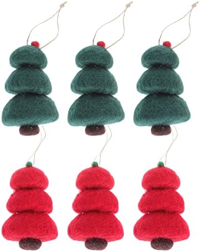 Noel Keçe Ağacı askı süsleri: Noel Ağacı Asılı Kolye Süslemeleri Noel Geyik El Sanatları Tatil Parti ağaç dekor 6