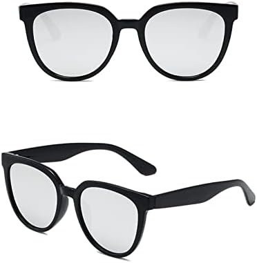 2023 Yeni Kadın Erkek Klasik Kare Polarize Güneş Gözlüğü Retro Moda Sunnies Gözlük Şık Gözlük (Gümüş, Bir Boyut)