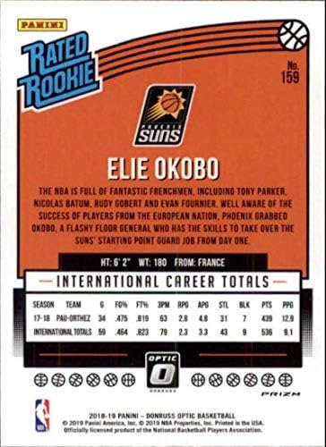 2018-19 Donruss Optik Mavi Hız 159 Elie Okobo Anma Çaylak Phoenix Suns NBA Basketbol Ticaret Kartı