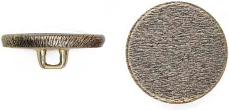 C & C Metal Ürünleri 5051 Düz Floransalı Metal Düğme, Beden 36 Ligne, Antik Altın, 36'lı Paket