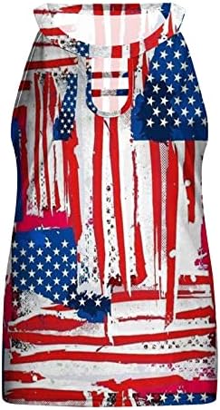 Zaınafacaı Bayan Amerikan Bayrağı Tankı Üstleri 4th Temmuz Kolsuz Gevşek Yelek Tees Yıldız Çizgili Vatansever T Shirt