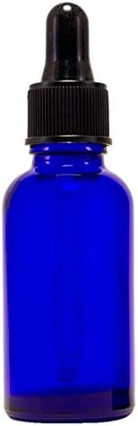 Cam Damlalıklı Kobalt Mavisi Cam Şişeler 1 Oz-12 / çanta