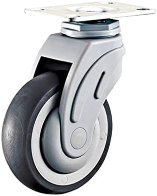 RFXCOM Dilsiz Evrensel Plastik Caster WheelMute Kaymaz Aşınmaya Dayanıklı 1 Pcs (Renk : Vida - ile Fren, Boyutu: 5