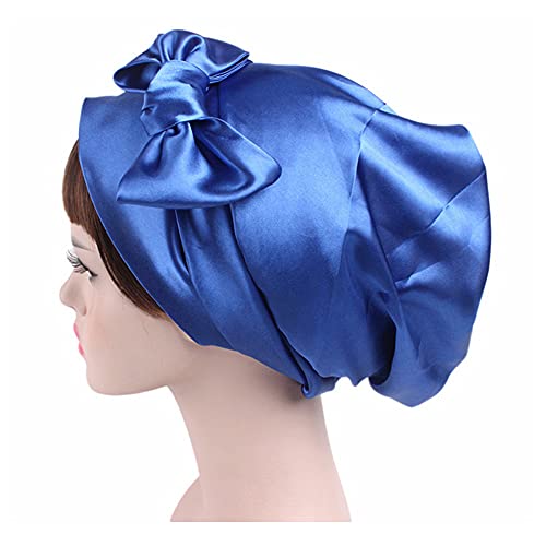 1 adet Yumuşak İpek Kadın Gece Uyku Duş Başlığı Ayarlanabilir Bayanlar Uzun Saç Bakımı Bonnet Headwrap Şapka Yumuşak