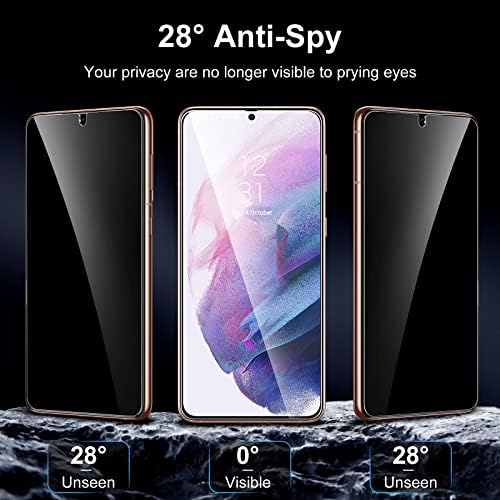 UniqueMe [2 + 2 paket Samsung Galaxy S21 artı 6.7 inç gizlilik ekran koruyucu ve kamera Lens koruyucu ile uyumlu【Destek