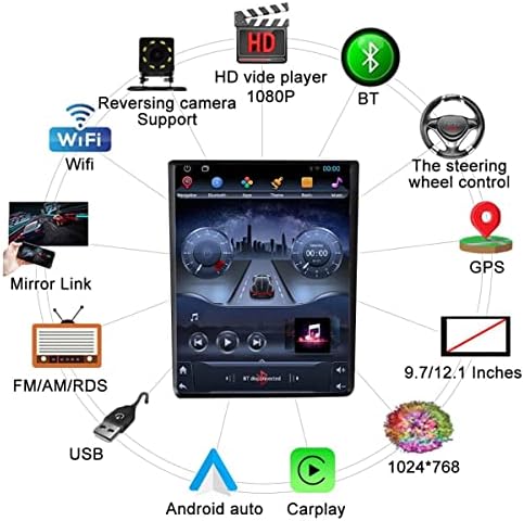 Araba Stereo Android 11 Radyo Ford Fiesta 2009-2015 için, GPS Navigasyon 9.7 İnç Kafa Ünitesi MP5 Multimedya Oynatıcı