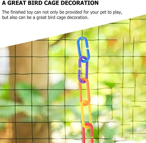 Ipetboom Çocuk Oyuncakları Çocuk Oyuncakları 100 Adet Gökkuşağı C-Klipler Plastik Zincir Linkler Kuş Salıncak Tırmanma