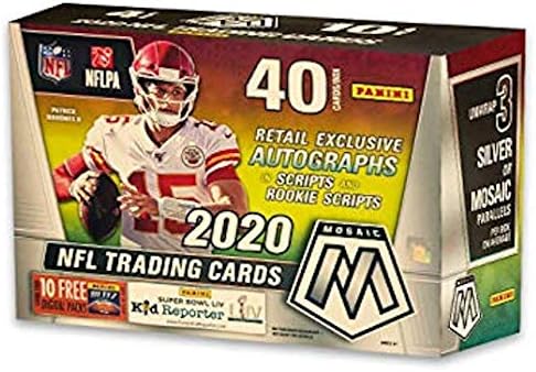 2020 Panini Mozaik NFL Futbol MEGA kutusu (on adet 4 kartlı pks/bx)