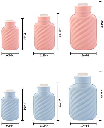 Teerwere Sıcak Su Şişesi Büyük Kapasiteli su el ısıtıcı Silika Jel Şişe kapaklı sıcak su şişesi (Renk : Pembe, Boyut