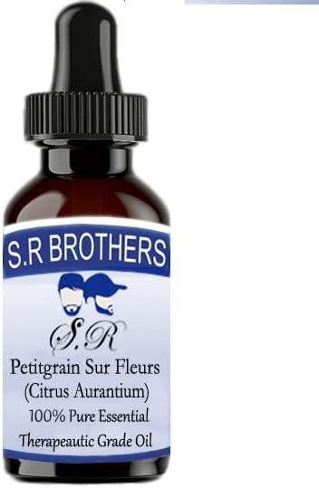 S. R Kardeşler Petitgrain Sur Fleurs (Citrus Aurantium) %100 % Saf ve Doğal Terapötik Sınıf uçucu yağ Damlalıklı 100ml