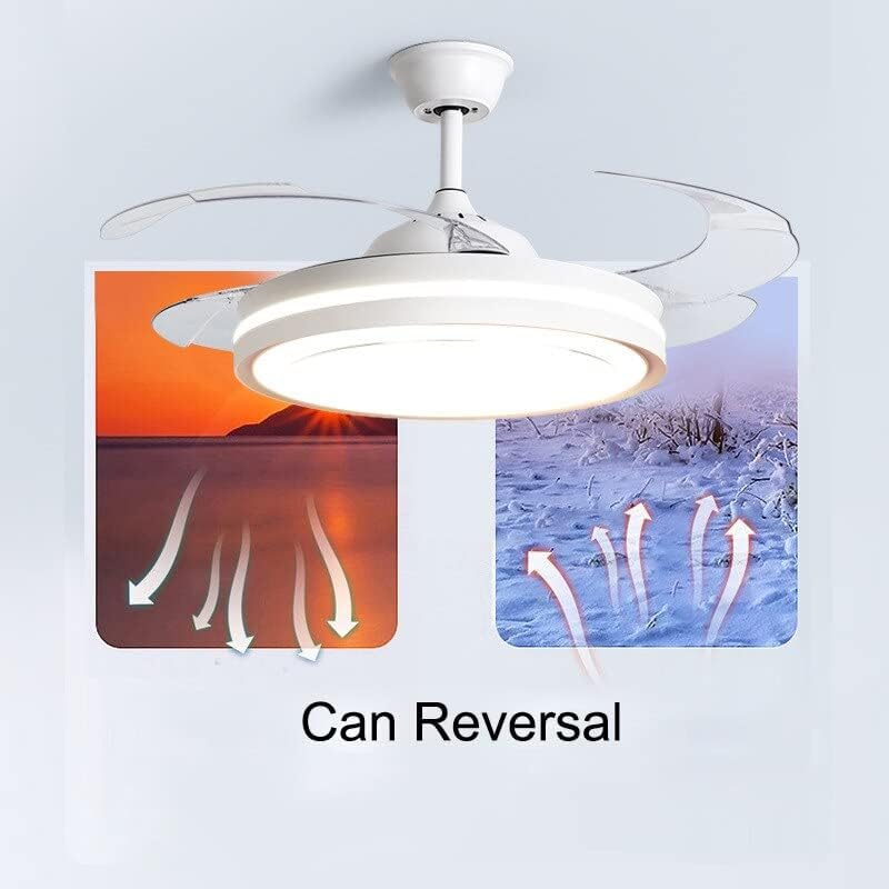 ChezMax Akıllı Görünmez fan lambası İskandinav Basit Oturma Odası Yemek Odası tavan vantilatörü lamba Ev Yatak Odası