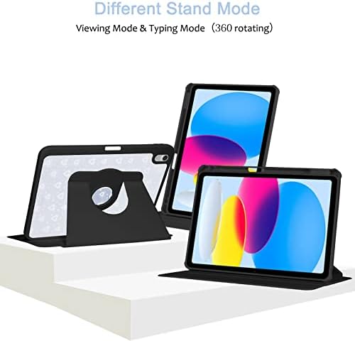 SoFunMoky Kılıf için Yeni iPad 10th Nesil 10.9 İnç 2022 A2757 A2777 Kapak Kalem Tutucu Standı ile Temizle Sevimli