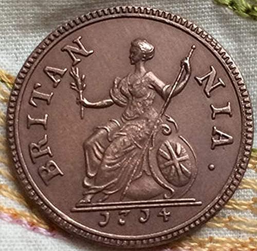 Mücadelesi Coin 1887 İngiliz Sikke Saf Bakır Altın Kaplama Antika Sikke Zanaat collectionCoin Koleksiyonu hatıra parası