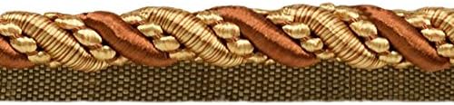 Büyük 7/16 inç Bakır Bronz Altın, Noblesse Koleksiyonu Dudak Kordon Stil 0716 H Renk: İngilizce Şekerleme - 08 (Bahçesinde
