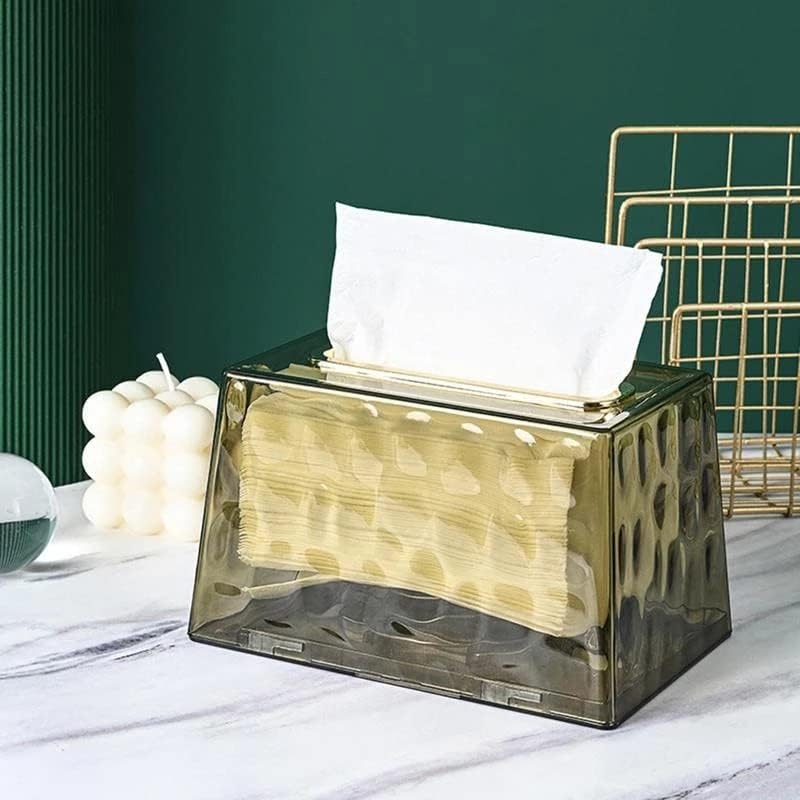HJKOGH Doku Kutusu Şeffaf Şeffaf Kapak tuvalet kağit kutu Kristal Peçete Tutucu Kılıf Basit Şık Ev Araba kağıt peçete
