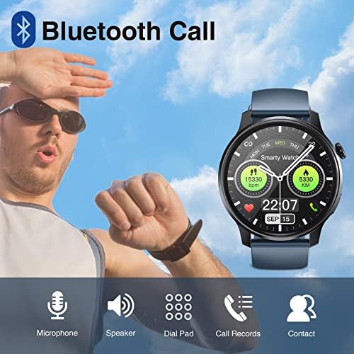 Goodatech akıllı saat Erkekler Kadınlar için, Telefon Görüşmesi (Yap ve Cevapla) Smartwatch, IP68 Su Geçirmez, Spor