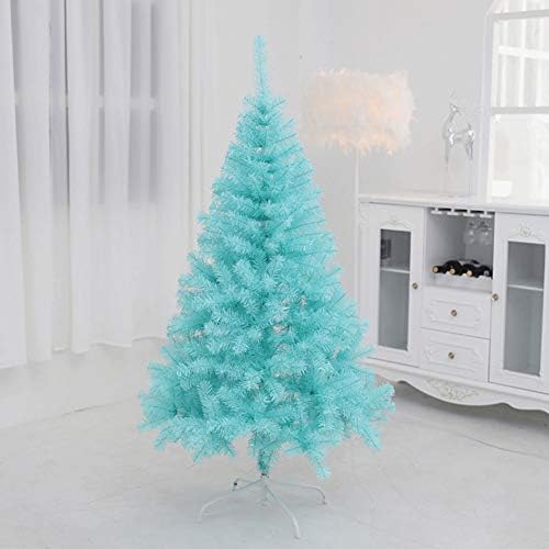 ZPEE PVC Mavi Noel Ağacı, Yapay Menteşeli Çam Ağacı Metal Standı Montajı kolay noel dekorasyonları Aydınlatılmamış-1.2