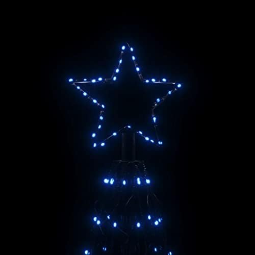 vidaXL Noel Koni Ağacı Mavi 1400 LED 63x196.9
