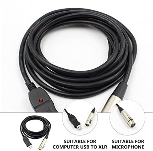 FARUTA USB Mikrofon Kablosu Ses Bağlantı Kablosu 3 Metre Taşınabilir Mikrofon Kablosu