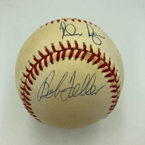 Sandy Koufax Nolan Ryan ve Bob Feller, Amerikan Beyzbol Ligi JSA COA İmzalı Beyzbol Toplarını İmzaladılar