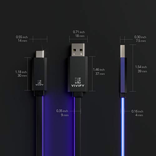 VİVİFY ACESO W10 RGB Led oyun ışığı C Tipi USB 3.1 3.2 Gen 2 Hızlı Şarj 3 QC3 10 Gbps Araba Mobil Kablo Kırmızı 3.2