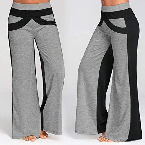 RUIVE kadın Yoga Pantolon Artı Boyutu Siyah Beyaz Patchwork Sıkı Bayanlar Spor Çan Dipleri Flare Tayt