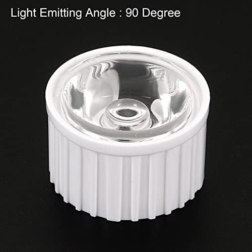 PATİKİL 20mm LED Lens 90 Derece Plastik Tutucu, 8 Set Akrilik Optik Lensler 1W 3W Yüksek Güç LED ışık, Beyaz / Şeffaf