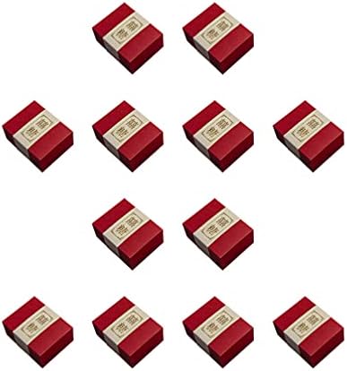 Amosfun 15 pcs Çin Düğün şeker kutusu Kırmızı Iyilik Tedavi Kutuları Çikolata Tatlılar Ambalaj Kılıfı için Düğün Nişan