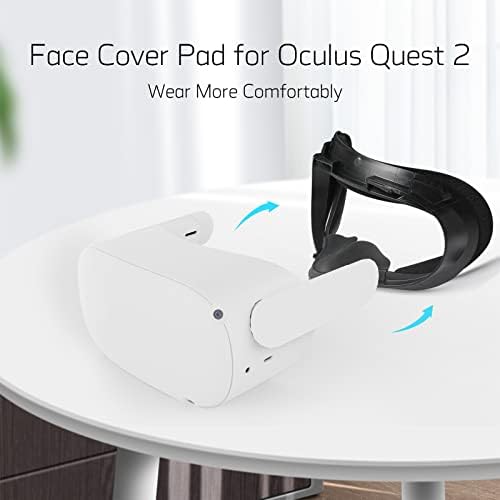 HUAYUWA Yumuşak VR Kulaklık Aksesuarları Seti Uyar Oculus Quest 2, 1 VR Yüz Arayüzü Braketi + 2 PU deri kılıf Pad