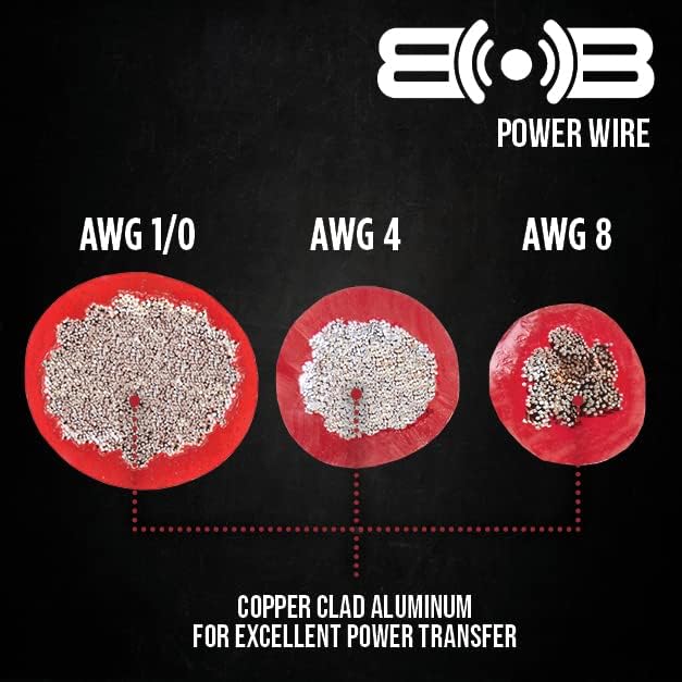 Belva BAK42BL 4 Gauge Premium (CCA) Bakır Kaplı Alüminyum 1200 Watt'a kadar Amplifikatörler için rca'lı Komple 2 Kanallı