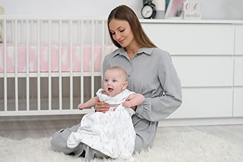 Bebek Uyku Tulumu Çuval-Bebek Uyku Tulumu - 3'lü Paket - Saf Pamuklu Unisex Fermuarlı Giyilebilir Battaniye Uyku Erkek