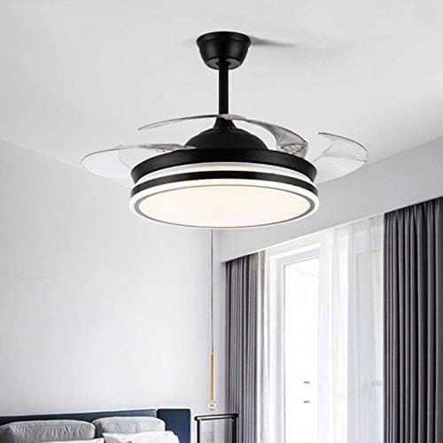 Tavan ışık avize led ışık kaynağı Modern frekans dönüşüm yatak odası yemek odası oturma odası Fan ışık basit görünmez