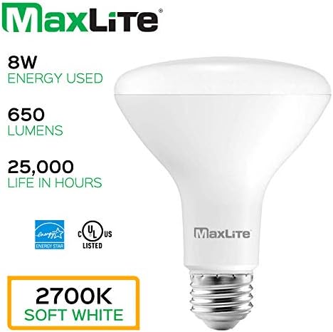MaxLite BR30 LED projektör Ampuller, 65W Eşdeğeri, 650 Lümen, Kısılabilir, Enerji Yıldızı, E26 Orta Taban, 2700K Yumuşak