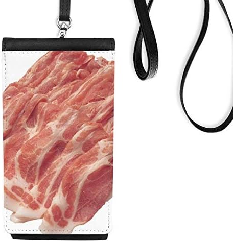 Biftek rulo Çiğ Et gıda Doku Telefon cüzdan çanta asılı Cep Kılıfı Siyah cep