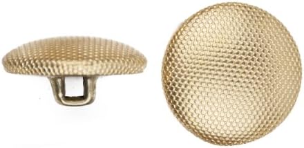 C & C Metal Ürünleri 5052 Boncuklu Desenli Kubbe Metal Düğme, Beden 45 Ligne, Altın, 36'lı Paket