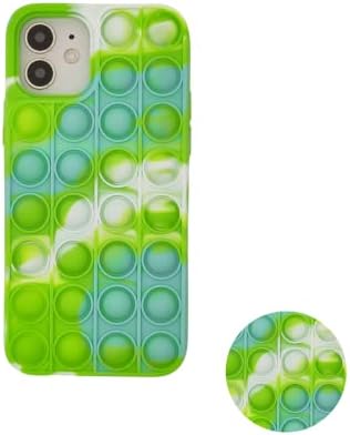 Pop It Telefon Kılıfı için iPhone 12 Mini, Batik, Yeşil ve Mavi