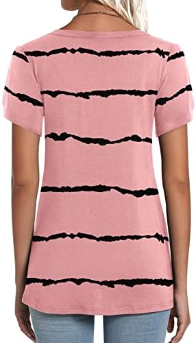 Gömlek Genç Kız Kısa Kollu Pamuklu Derin V Boyun Çiçek Grafik Brunch Gevşek Fit Rahat Fit Bluz Gömlek Kadınlar için