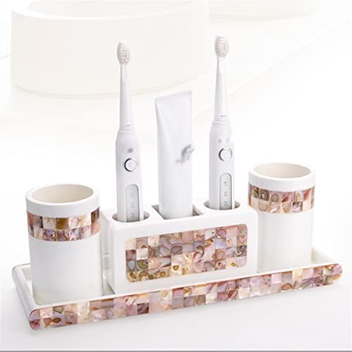TBIIEXFL Tezgah Banyo Seti Elektrikli Diş Fırçası Tutucu Gargara Fincan Düğün Banyo Malzemeleri