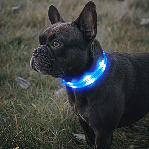 BSEEN Light Up Köpek Tasmaları-Parlayan LED köpek Tasması-Yansıtıcı Köpek Tasması-Ayarlanabilir Köpek Kızdırma Tasması-Gece