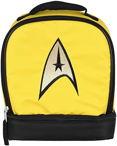 Star Trek Orijinal Serisi Kaptan Kirk İşlemeli Komut Logosu Çift Bölmeli Yalıtımlı Öğle Yemeği Çantası Tote
