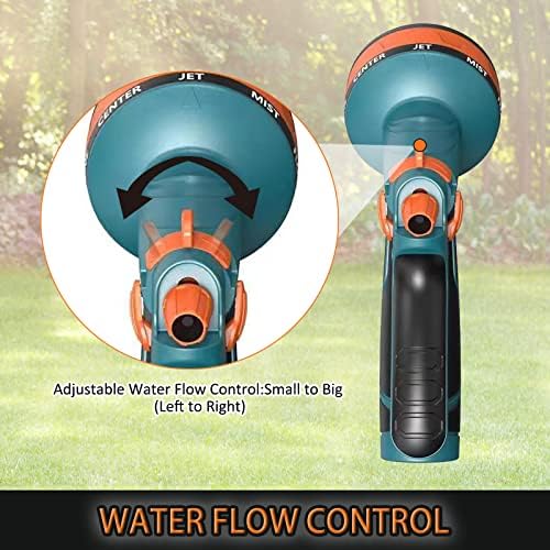 HmıL-U Yükseltme bahçe hortumu ağzı Püskürtücü ile Su Ses Kontrol Vanası, Yüksek Basınçlı Su Tabancası, 8 Ayarlanabilir