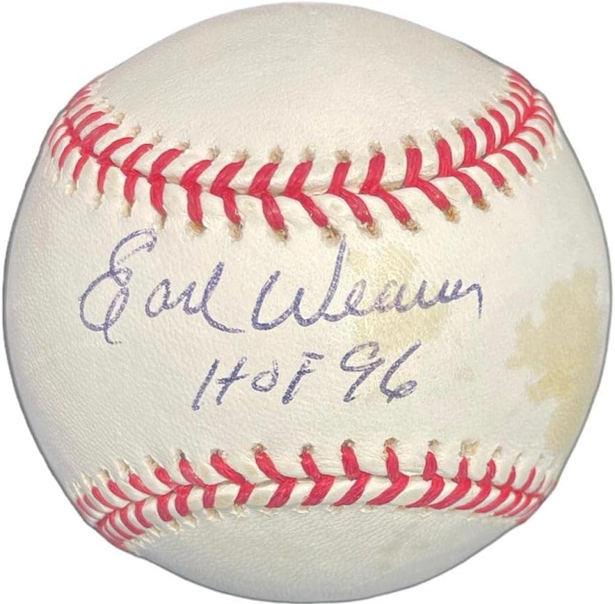 Earl Weaver İmzalı Resmi Beyzbol Birinci Ligi (JSA) - İmzalı Beyzbol Topları