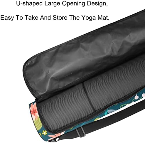 RATGDN Yoga Mat Çantası, Gardern Manzara egzersiz yoga matı Taşıyıcı Tam Zip Yoga Mat Taşıma Çantası Ayarlanabilir